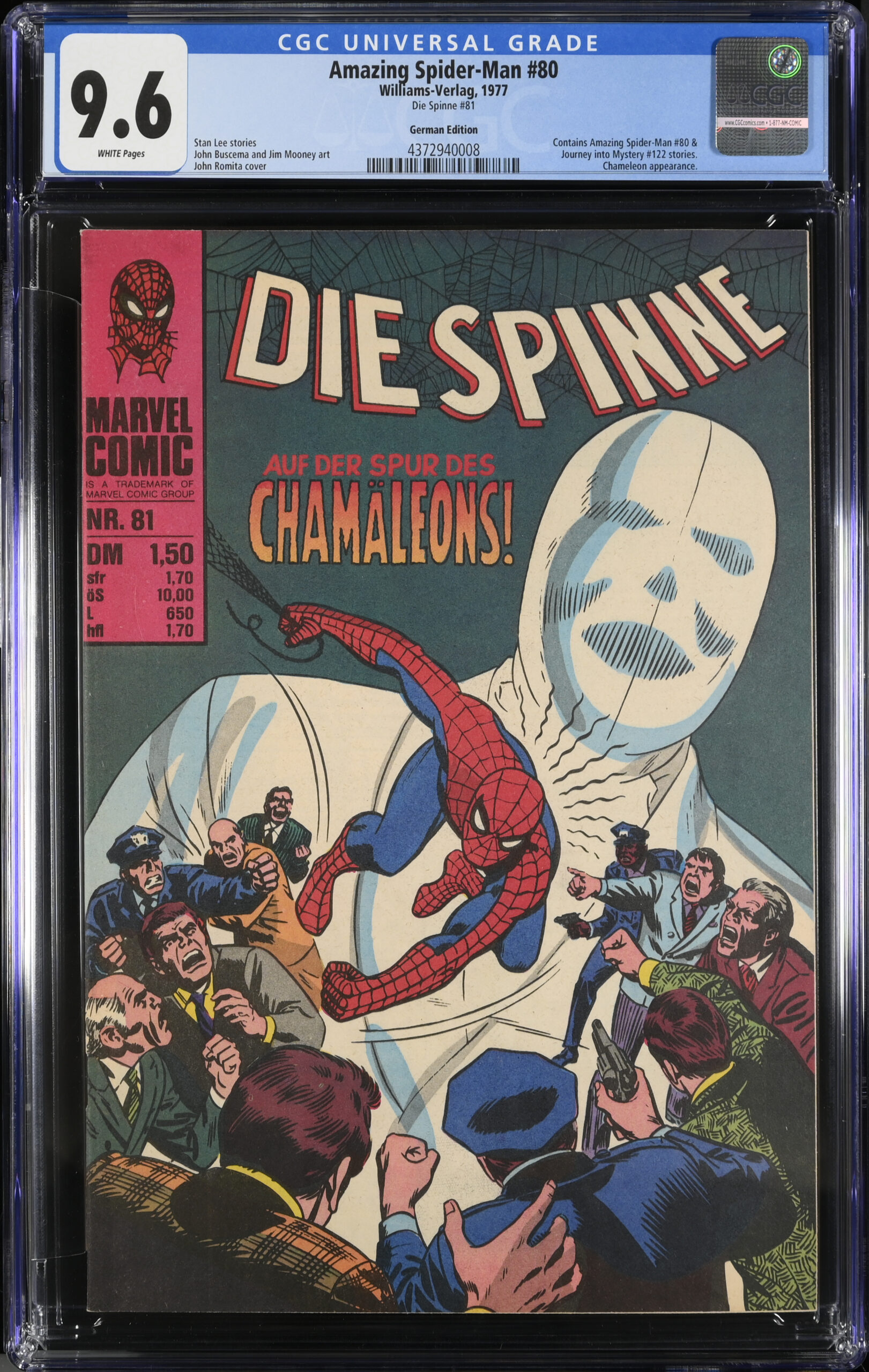 Amazing Spider-Man # 80/Die Spinne # 81, Williams 1977, CGC 9.6, high grade